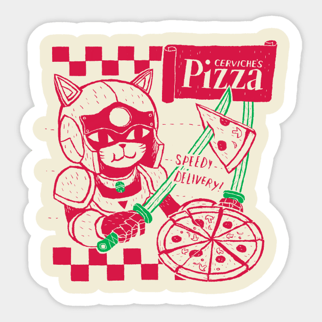 cerviche's pizza Sticker by Louisros